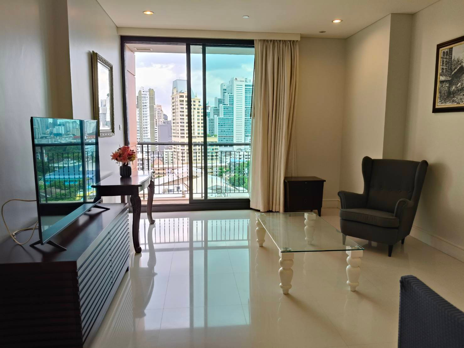 Pet Friendly at Aguston Sukhumvit 22 Condo for Rent: 2bedroom 2bathroom, 84.78sqm. Facing North view. – รูปที่ 3
