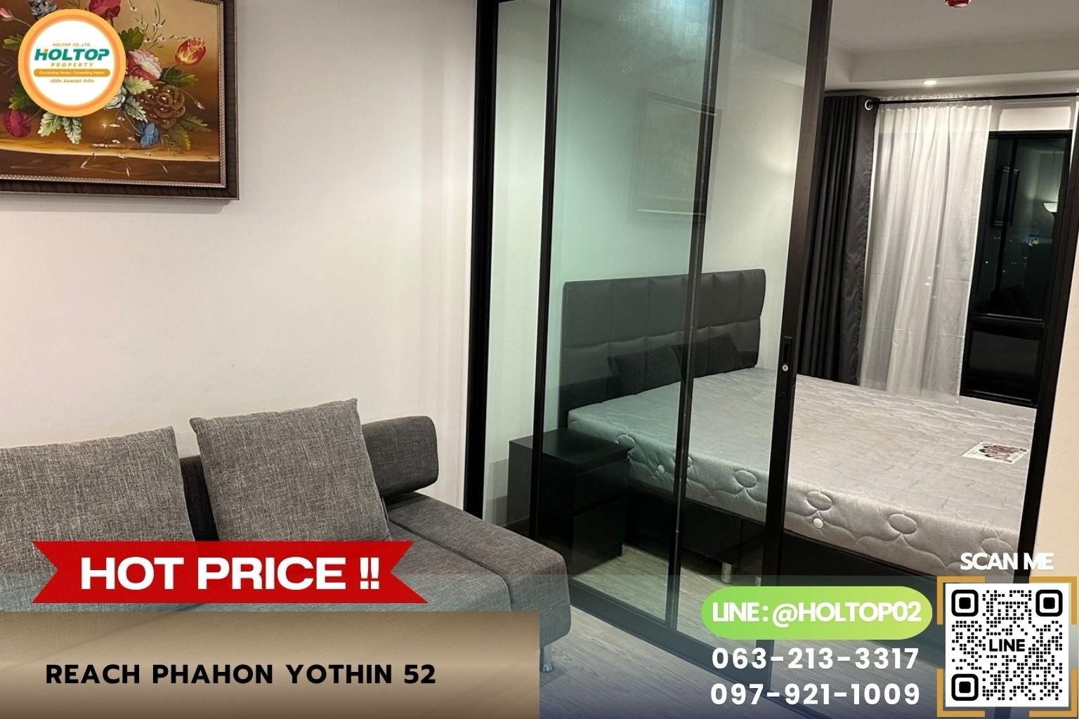 #Z6594 Condo for rent REACH Phahon Yothin 52
