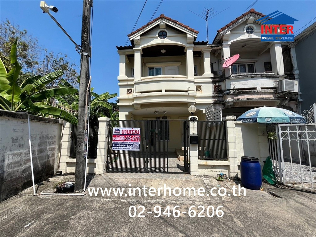Townhouse, 2 floors, 28.4 sq m, Thanasin Village 9. Near Lotus Sukhapiban 1 Department Store Soi Nawamin 86, Intersection 2, Ram Itra Road, Kaset-Nawamin Road, Bueng Kum District, Bangkok