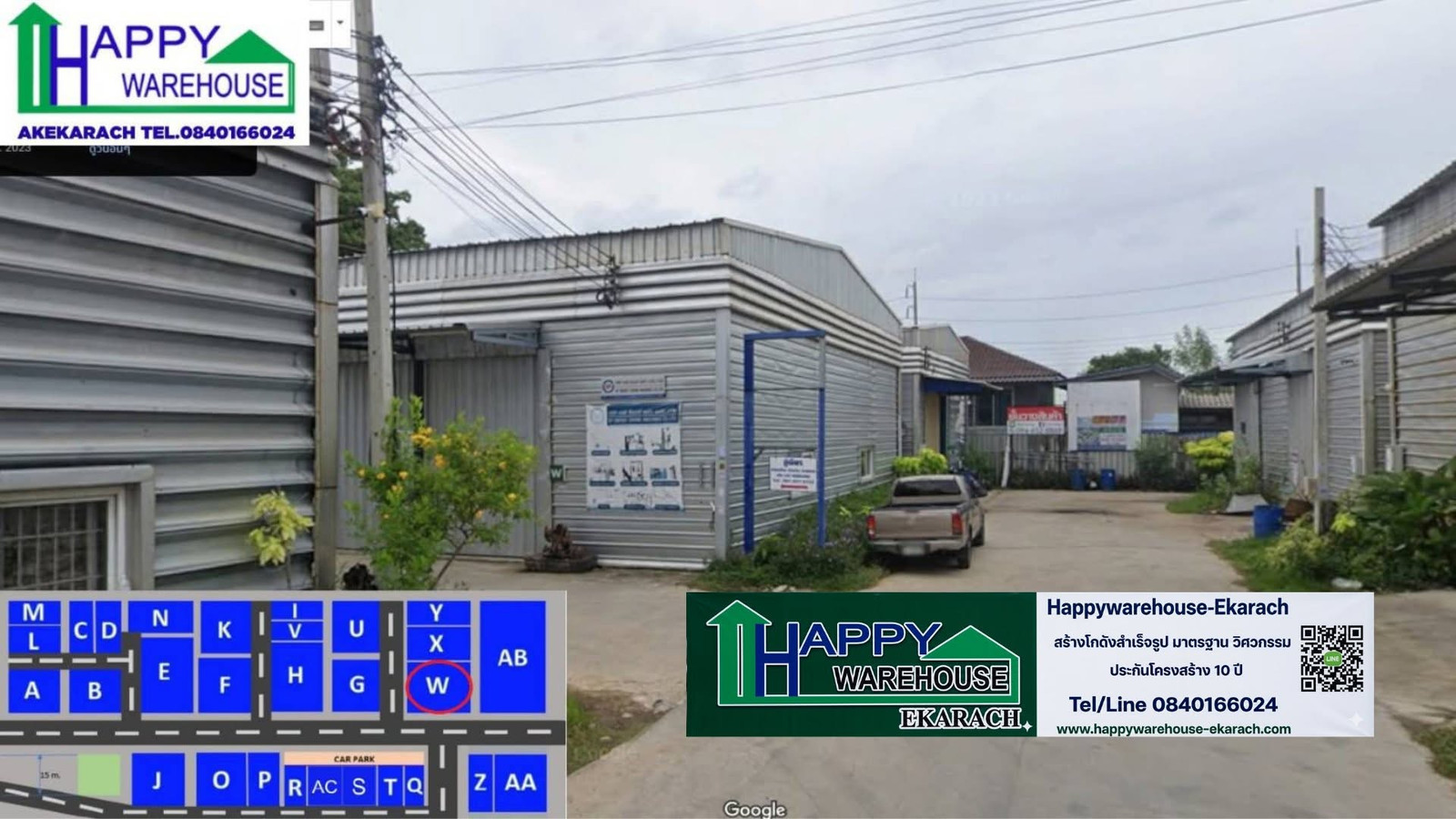 Warehouse for rent with office, 200 sq m., good location, Bang Phli Yai, Theparak Km. 11, opposite Bangna 5 Hospital, rent 33,000 baht.