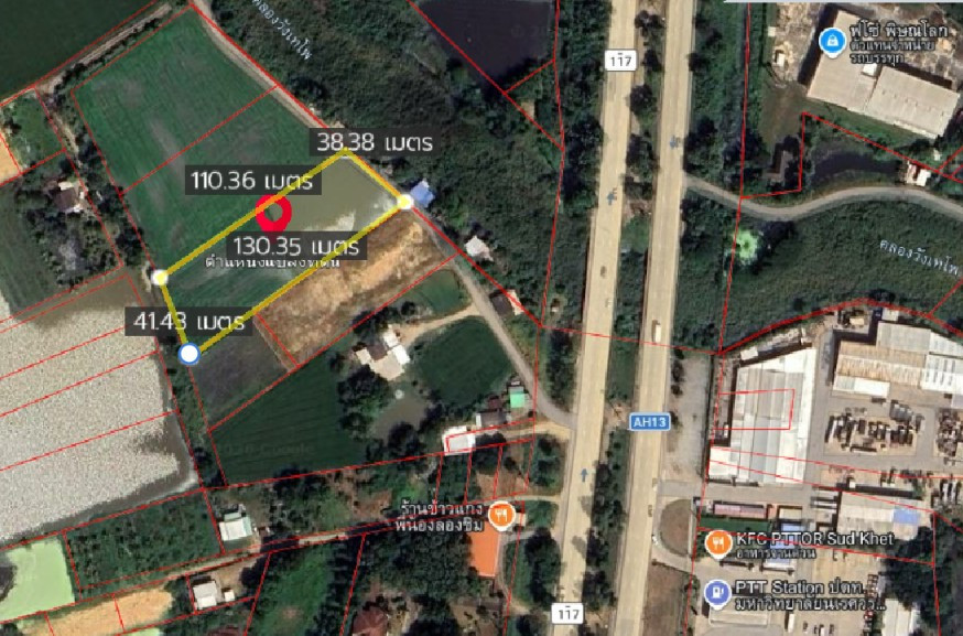 Land size 3 rai, suitable for a residence, Bang Rakam area.