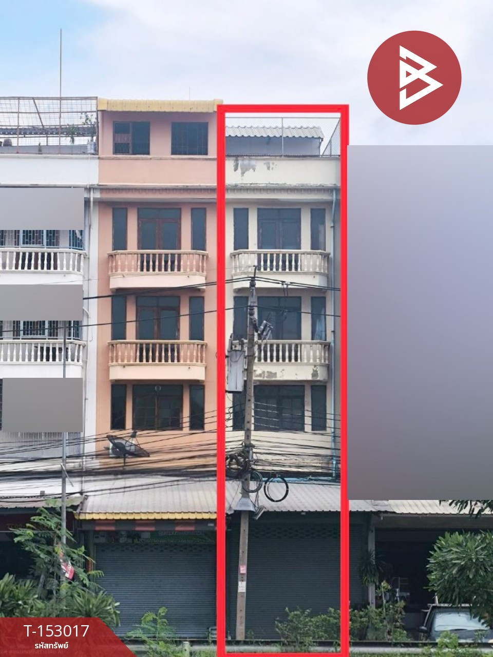 ขาย/เช่าอาคารพาณิชย์ 4 ชั้น เนื้อที่ 20 ตร.วา บางเมือง สมุทรปราการ