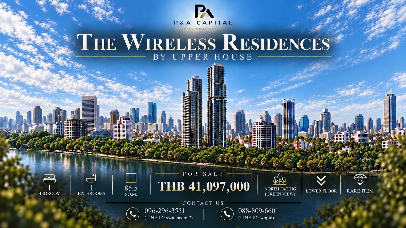 THE WIRELESS RESIDENCES BY UPPER HOUSE | 1 BEDROOM | 85.5 SQ.M.