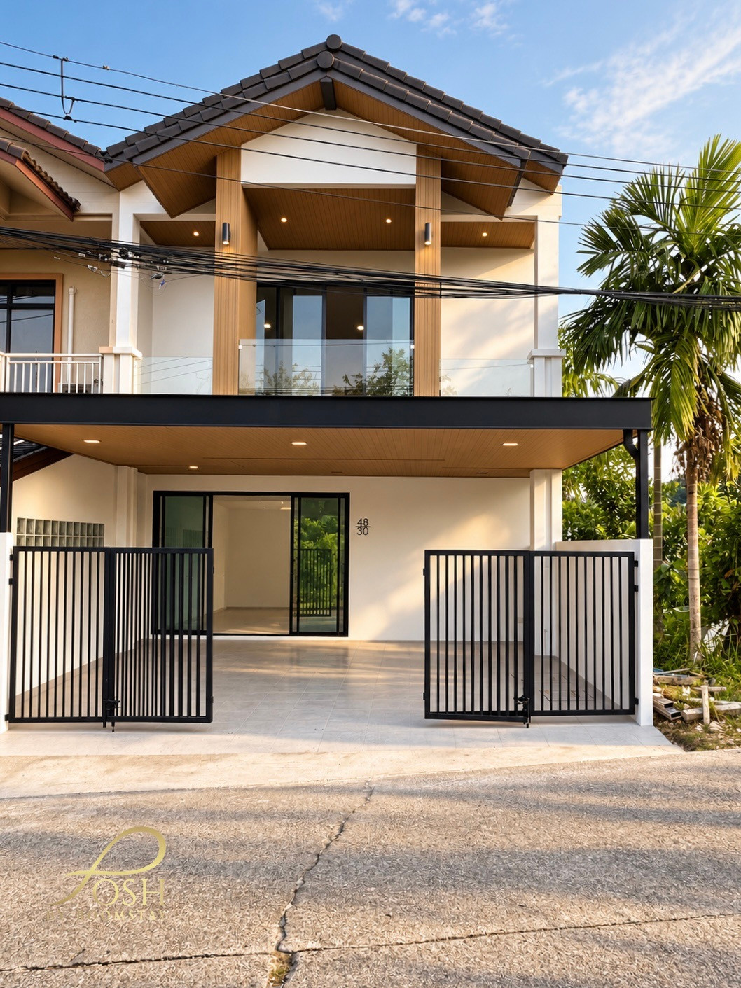 2 newly renovated houses, 3 bedrooms, 3 bathrooms, villa style (corner plot), Soi Sai Nam Yen, Chalong (near Chalong Temple)