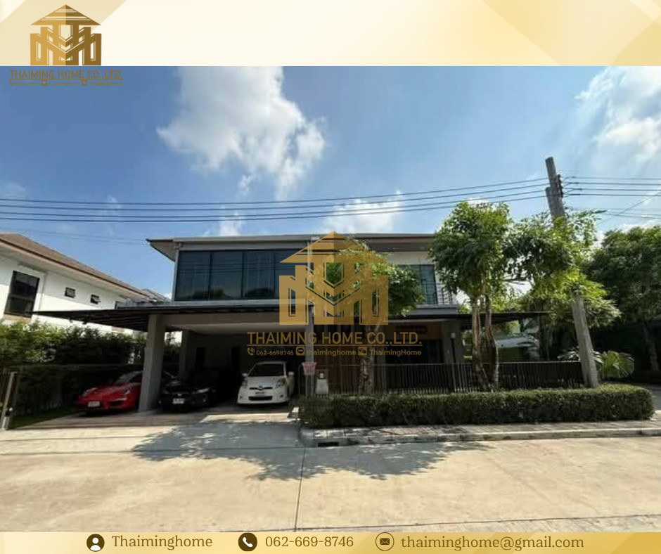 For sale/rent, 2-story detached house, large house, corner plot, fully decorated. Ready to move in Lumpini Suan Luang Rama IX House Project (TH6-3226) For sale/rent, 2-story detached house, large house, corner plot, fully decorated. Ready to move in Lumpini Suan Luang Rama IX House Project (TH6-3226)