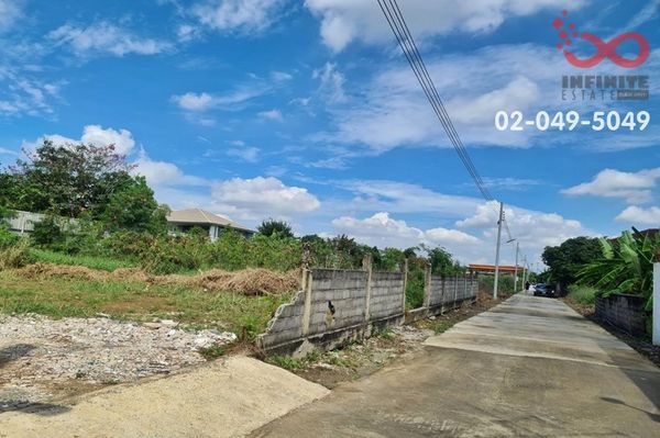 Land for sale, 133 sq m, already filled, Hathairat Road.  Soi Hathairat 37, Khlong Sam Wa