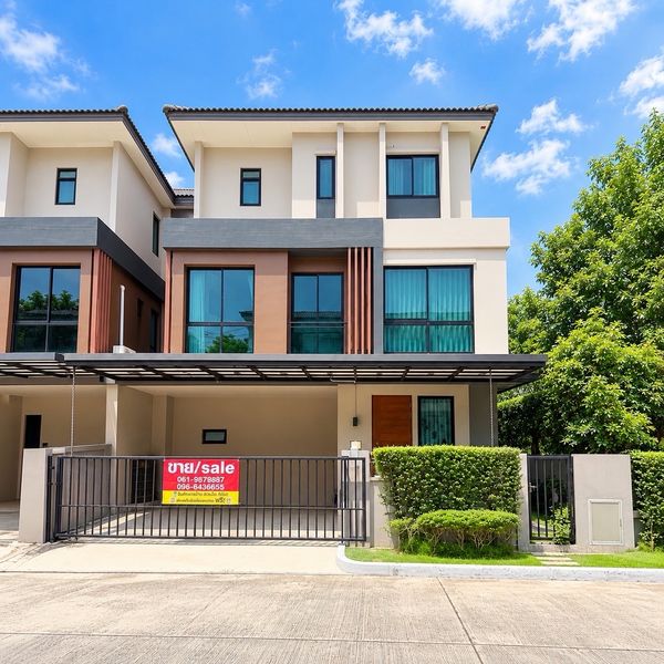 🏡 Single house for sale | Ninya Kanlapaphruek, 3-story detached house, corner house with built-ins, usable area 207 sq m., suitable for families who want space and privacy.
