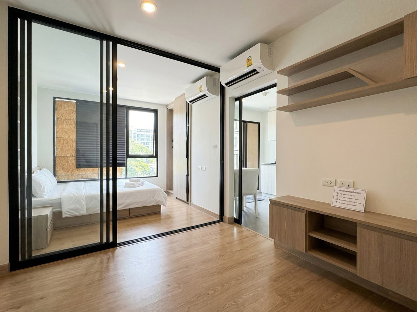 : 28.52 sqm 1 Bedroom at Niche Mono Sukhumvit 50, near BTS On Nut, Foreign Quota, Vacant |  คอนโด นิช โมโน สุขุมวิท 50 แบบ 1 ห้องนอน 28.52 ตร.ม. ชั้น 4 ใกล้ BTS อ่อนนุช โควต้าต่างชาติ ห้องว่าง