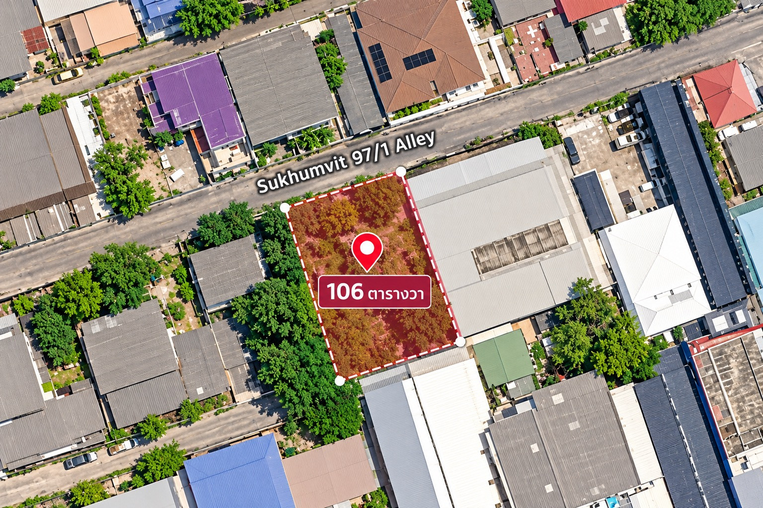 Empty land for sale, Soi Sukhumvit 97/1, next to the main road, near BTS Bang Chak. – รูปที่ 3