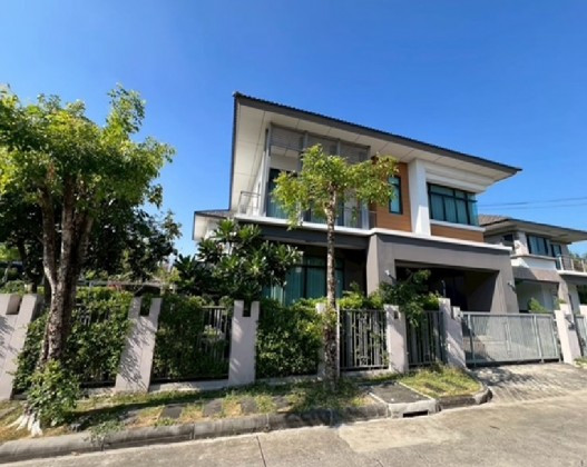 081-632-0632 2-story detached house for rent, King Kaew area, Atoll Java Bay Bangna-Suvarnabhumi project / fully furnished, Fully Furnished / living.