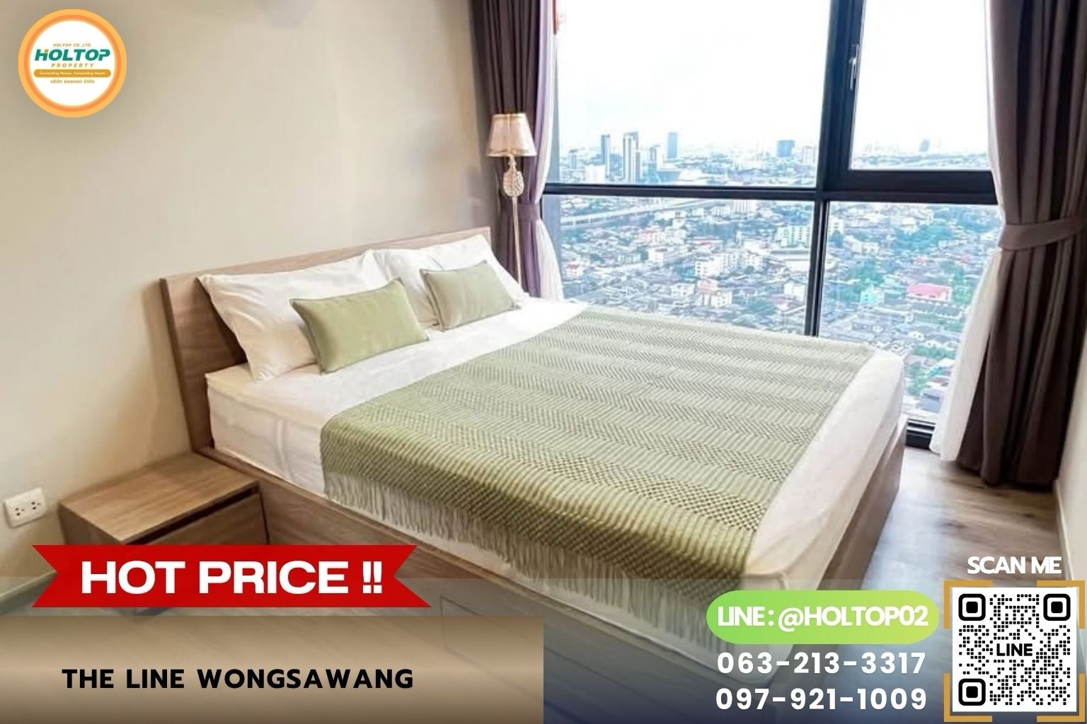 #Z6595 ให้เช่าคอนโด THE LINE Wongsawang