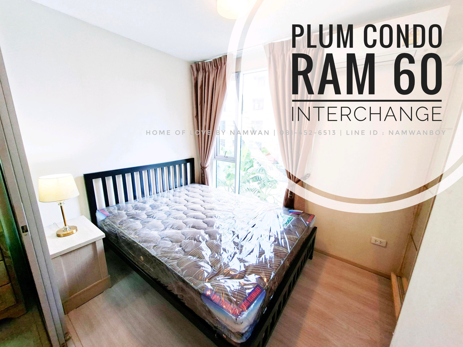 ((ให้เช่า)) Plum Condo ราม 60 พื้นที่ 23.5 ตรม. ตึก D แต่งสวย (ND215)