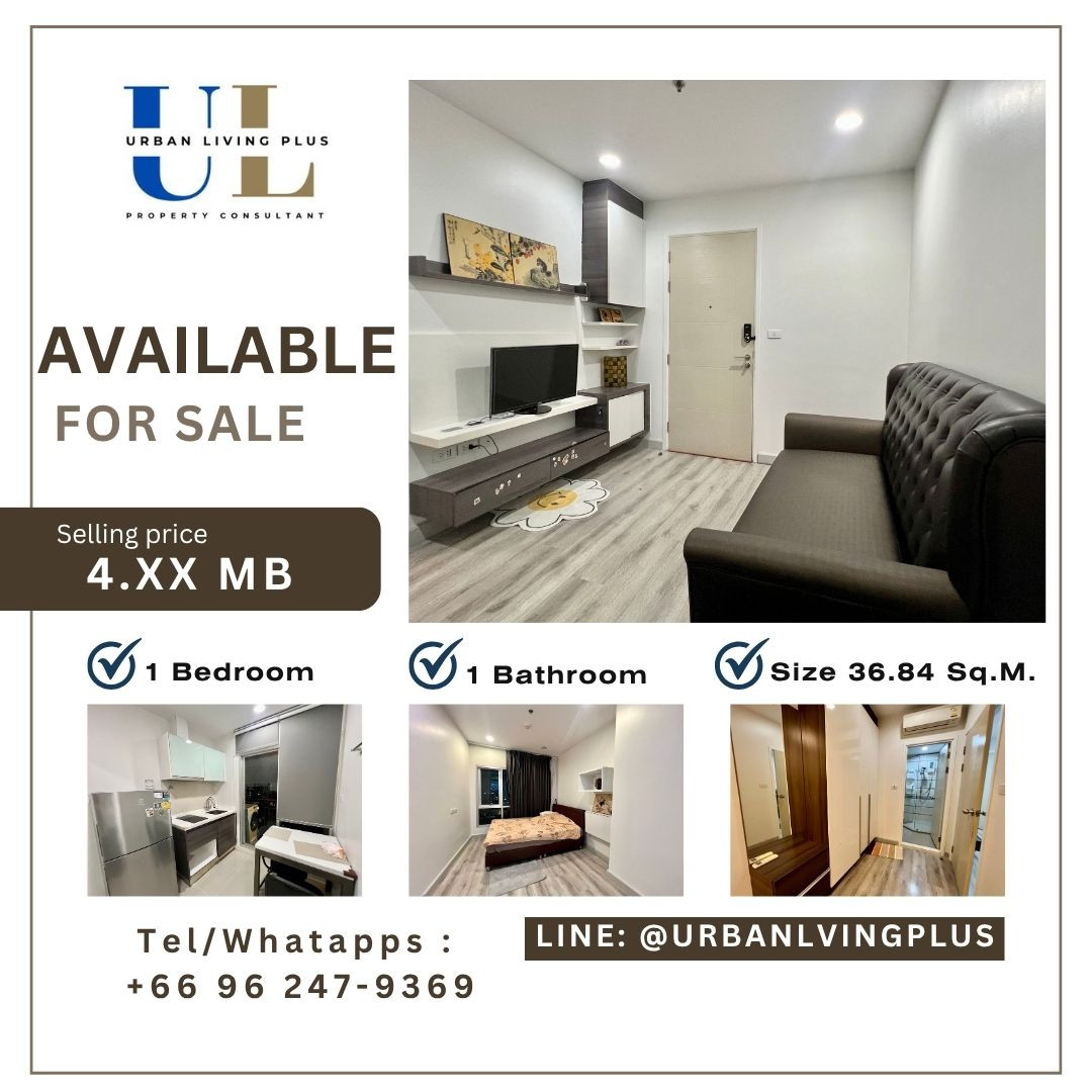 ( UL2610081 ) ✨Tel/Line 096-2479369✨ FOR SELL Centric Sathorn St.louis 1 BEDROOM 1 BATHROOM Size 36.84 SQ.M. RARE ITEM