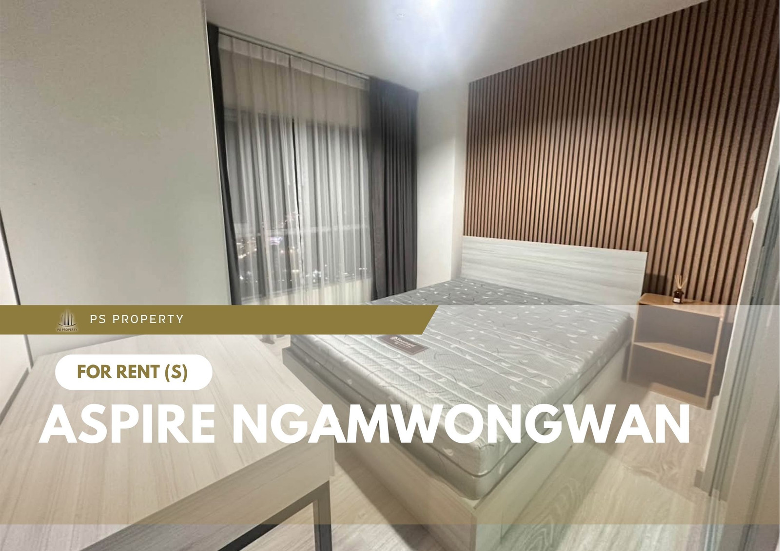For Rent 📍 Aspire Ngamwongwan 📍 Fully furnished and equipped with appliances; near The Mall Ngamwongwan.