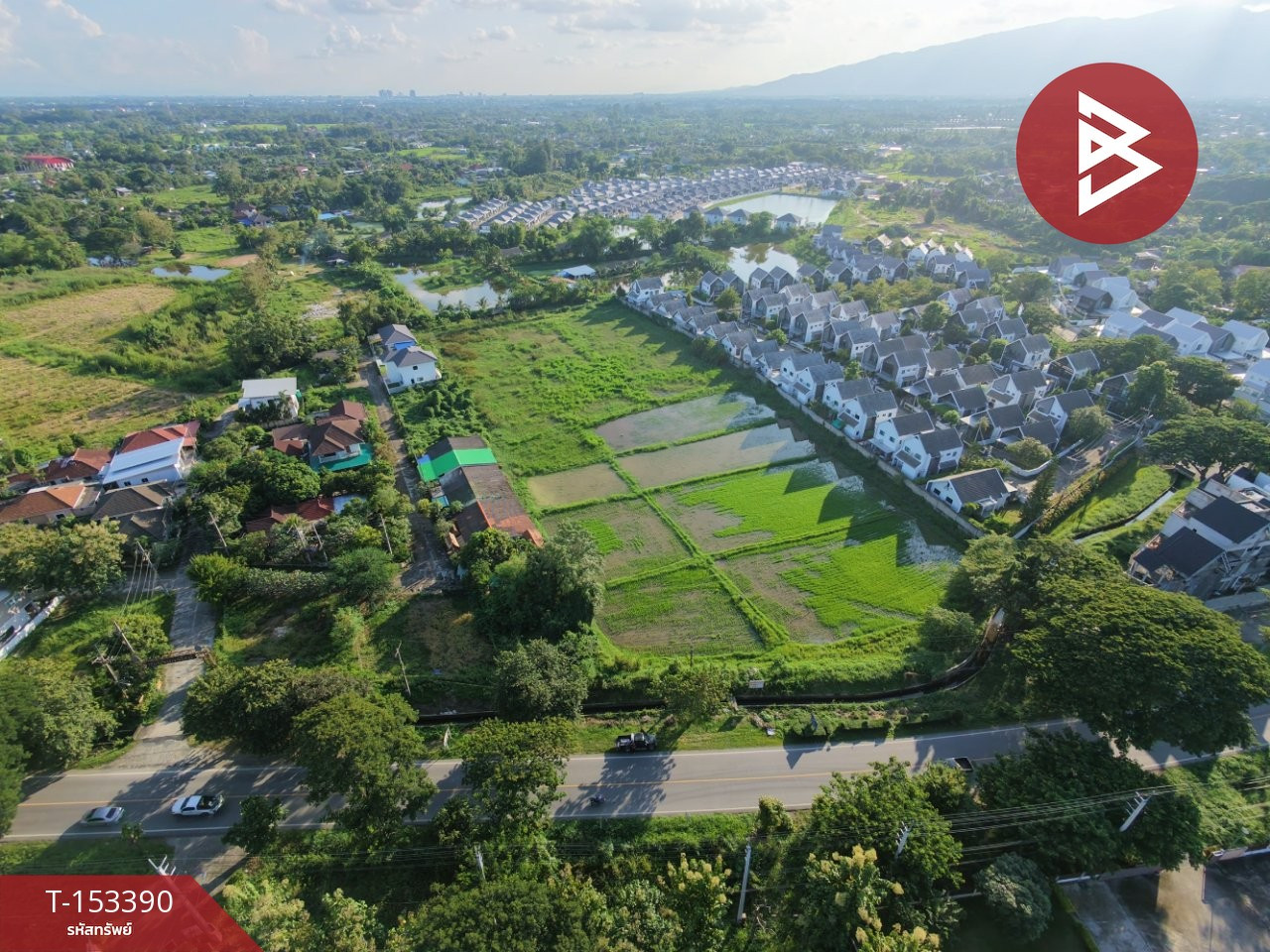 Land for sale, area 2 rai 3 ngan 21 sq m, San Sai, Chiang Mai.