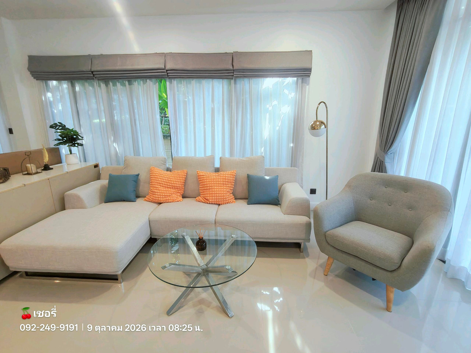 🍒Luxury house for rent, Krungthep Kreetha  Baan Setthasiri Krungthep Kreetha 1, next to the garden, corner house, newly decorated.