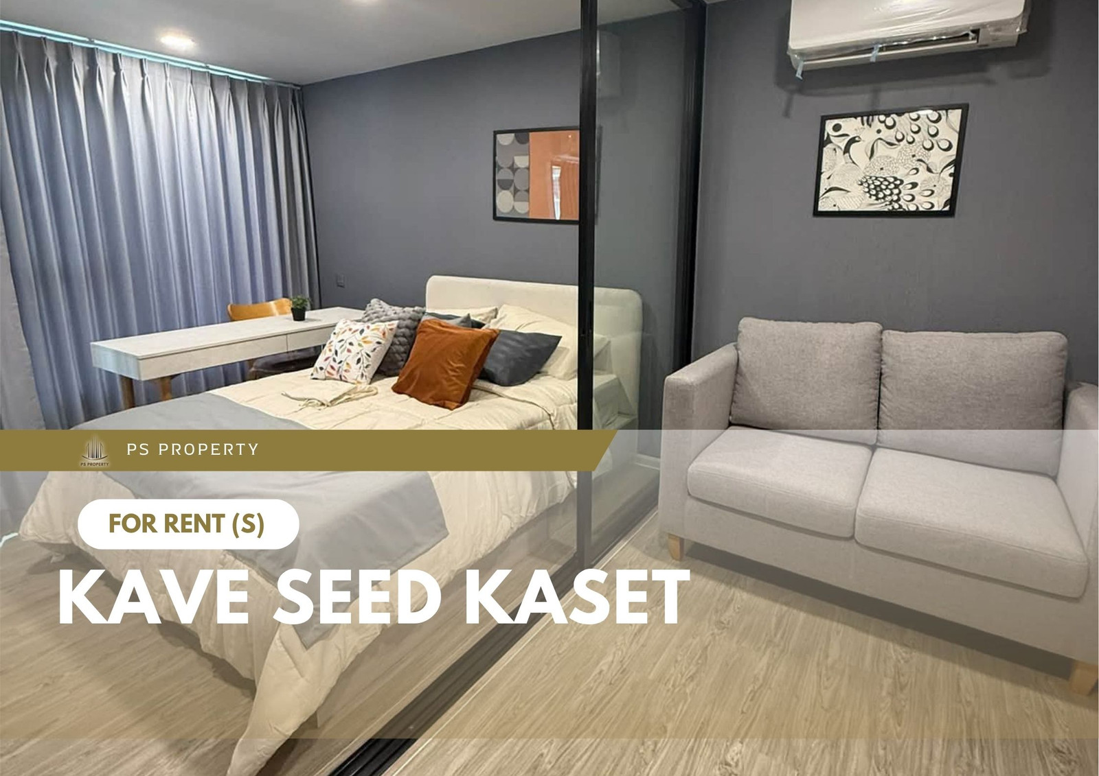 ให้เช่า 📍 Kave Seed Kaset 📍 เฟอร์นิเจอร์ และ เครื่องใช้ไฟฟ้าครบ ใกล้ BTS เสนานิคม