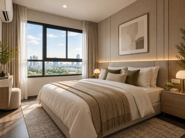 IDEO Ramkhamhaeng Lamsali 1 bedroom, ready to move in, promotional price, free of all expenses.