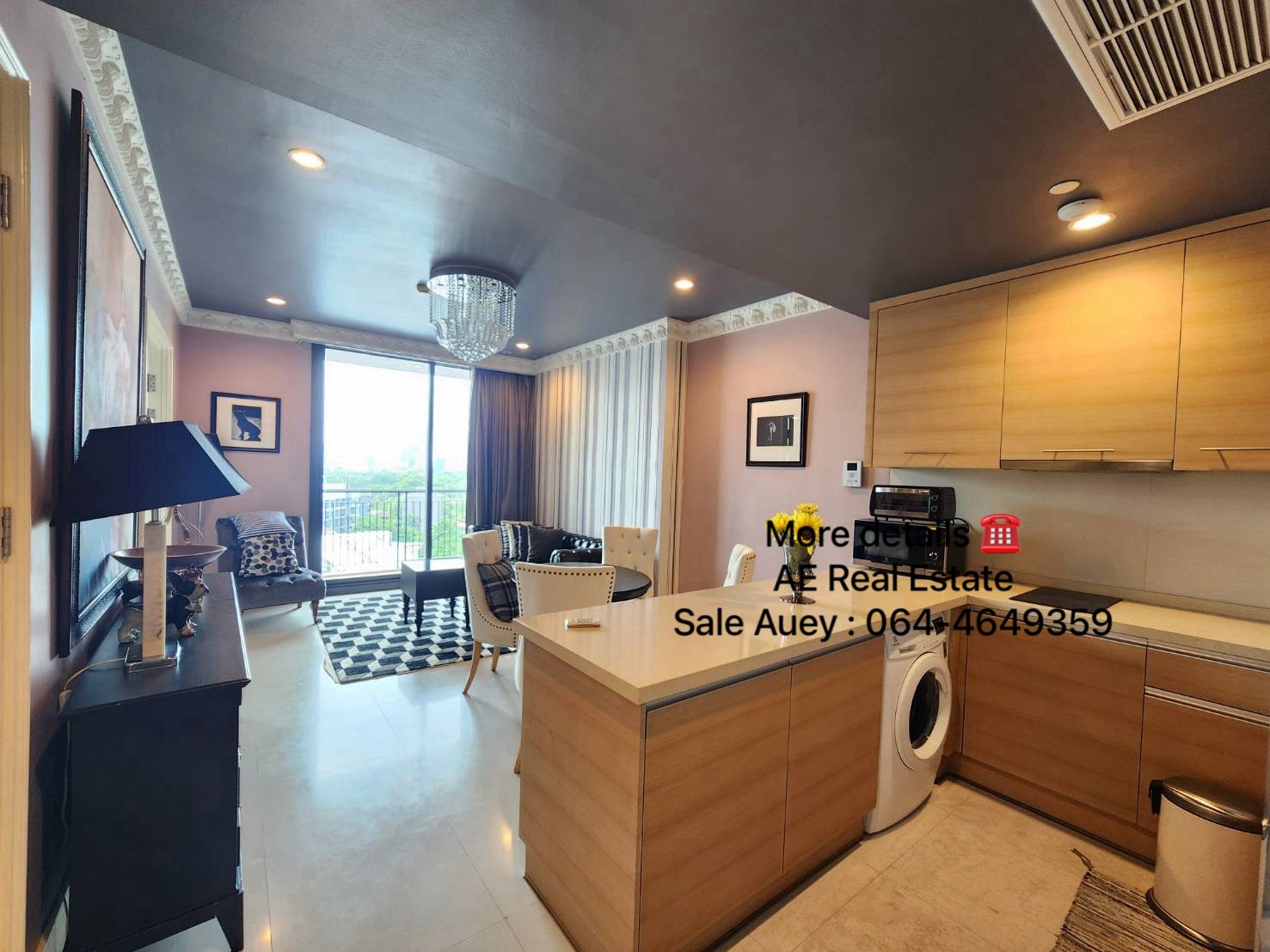 RENT (1 Bed 57 Sqm) 🐈🐕) Eclectic Glam style @BTS Asoke - 39,000 THB – รูปที่ 3