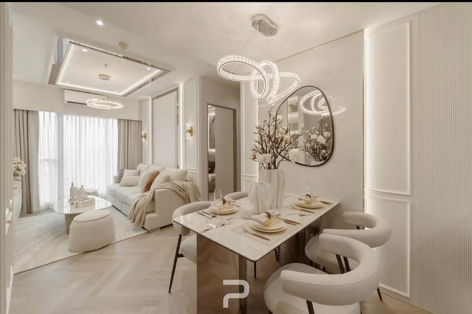 FOR  RENT📍 Life รัชดาภิเษก  ห้องตกเเต่ง สไตล์  modern luxury ห้องพึ่งสร้างหรือบิ้วอินเสจ ทั้งห้องเป็นของมือ 1 ทุกอย่าง ปล่อยเช่าเพียง ฿ 45,000/ 12 เดือน  – รูปที่ 3