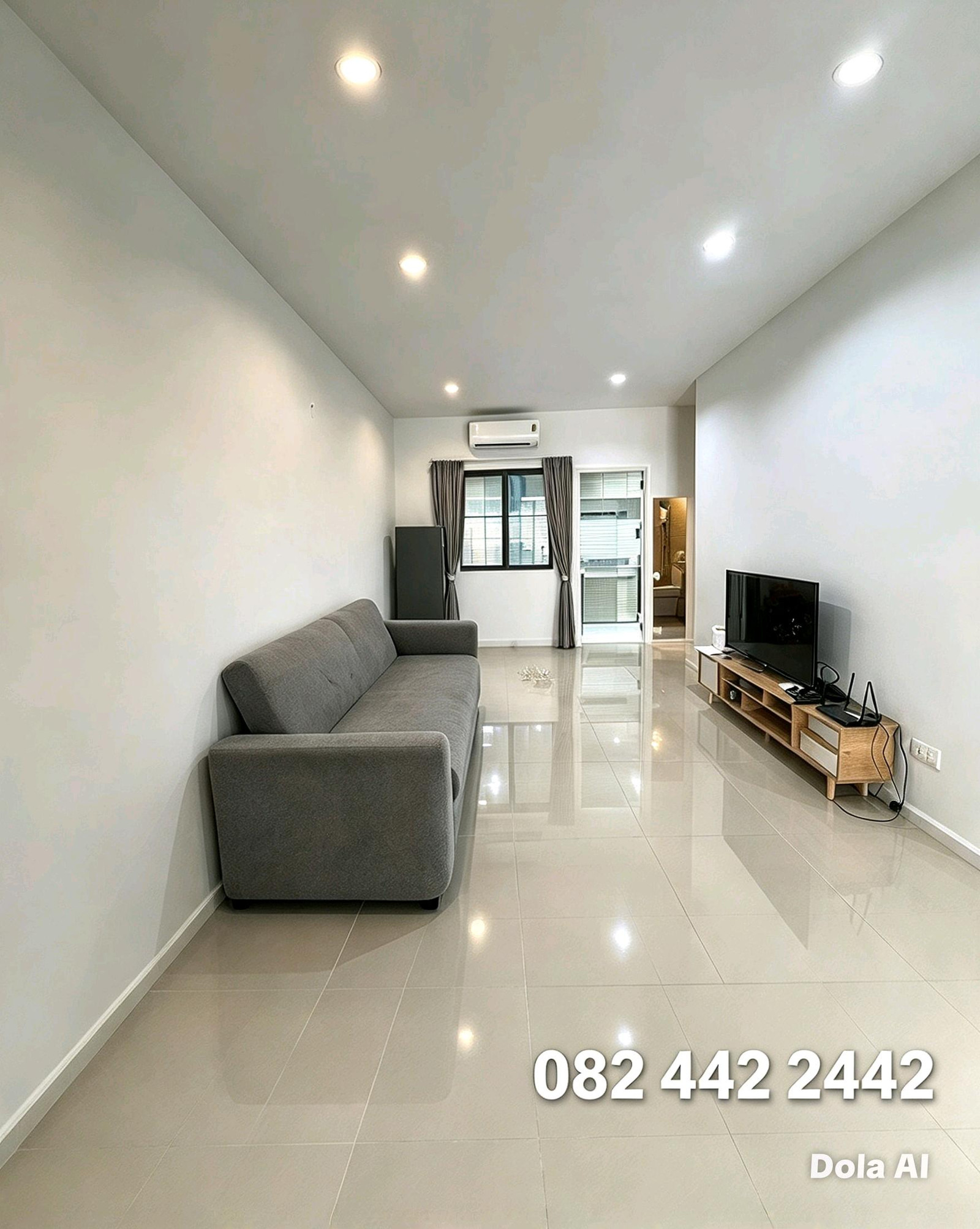 For rent: Cherkoon Sukhumvit 77, 3-story townhome, corner unit, fully furnished, ready to move in, 3 bedrooms, 3 bathrooms, near MRT Yellow Line, only 35,000 baht/month. – รูปที่ 3