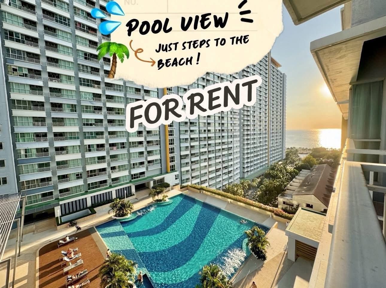 FOR RENT Lumpini Park Beach Jomtien 1 BR | Pool view/Partial sea view