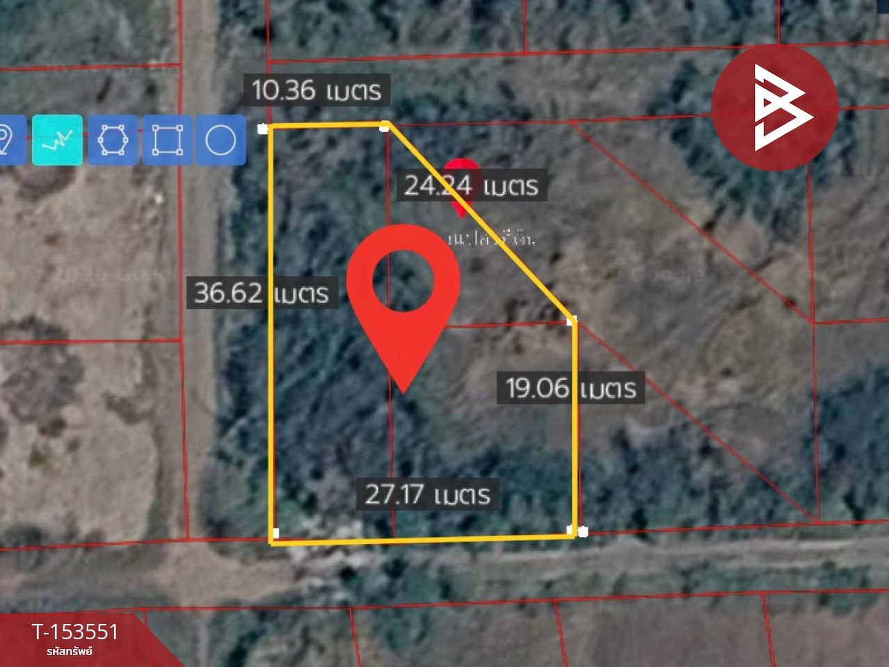 Land for sale, area 2 ngan 58 sq m, Khlong Song, Pathum Thani. – รูปที่ 3