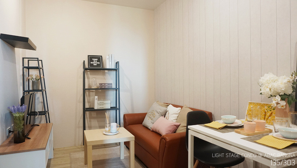 ให้เช่า หรือ ขาย Light Stage Condo ใกล้มหาวิทยาลัย ABAC BANGNA 30 ตารางเมตร 1 ห้องนอน ชั้น3 วิวสวย ทิศตะวันออก ตกแต่งครบ / สอบถามโทร : 061-554-2463 – รูปที่ 4
