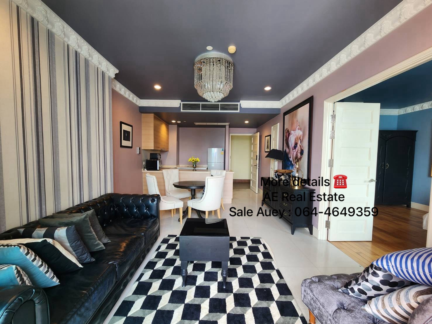 RENT (1 Bed 57 Sqm) 🐈🐕) Eclectic Glam style @BTS Asoke - 39,000 THB