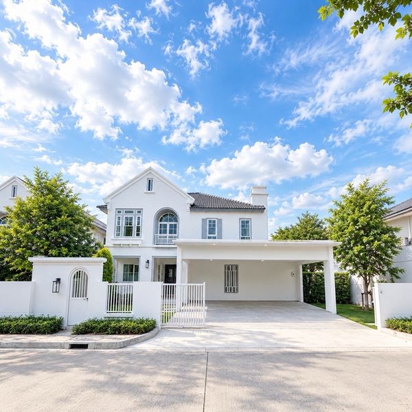 🏡 For Sale: Chaiyaphruek Phetkasem 69 A spacious detached house on a prime corner plot near the entrance of the project. Never occupied, with generous outdoor space and excellent privacy!