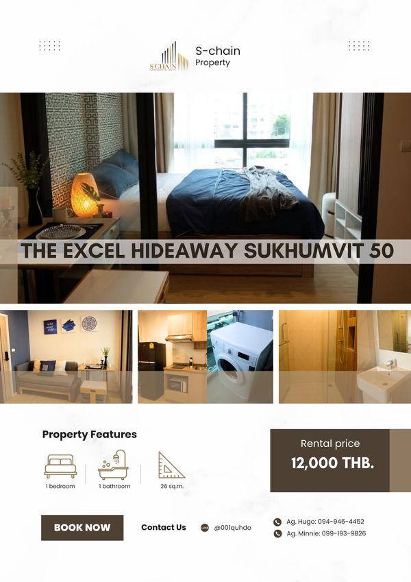 🚗🌿 Sukhumvit 50, easy to enter the city, near the expressway + BTS On Nut 💖✨ The Excel Hideaway Sukhumvit 50 ✨ NO-095