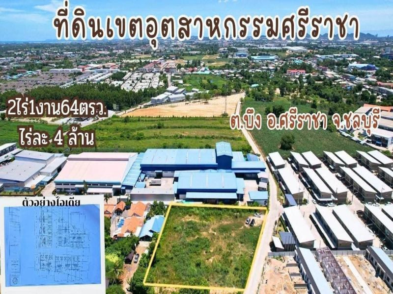 ขายที่ดินทำเลทอง EEC ศรีราชา-เครือสหพัฒน์ 2-1-64 ไร่ (ผังสีส้ม) เหมาะสร้างโครงการจัดสรร ขายที่ดินทำเลทอง EEC ศรีราชา-เครือสหพัฒน์ 2-1-64 ไร่ (ผังสีส้ม) เหมาะสร้างโครงการจัดสรร
