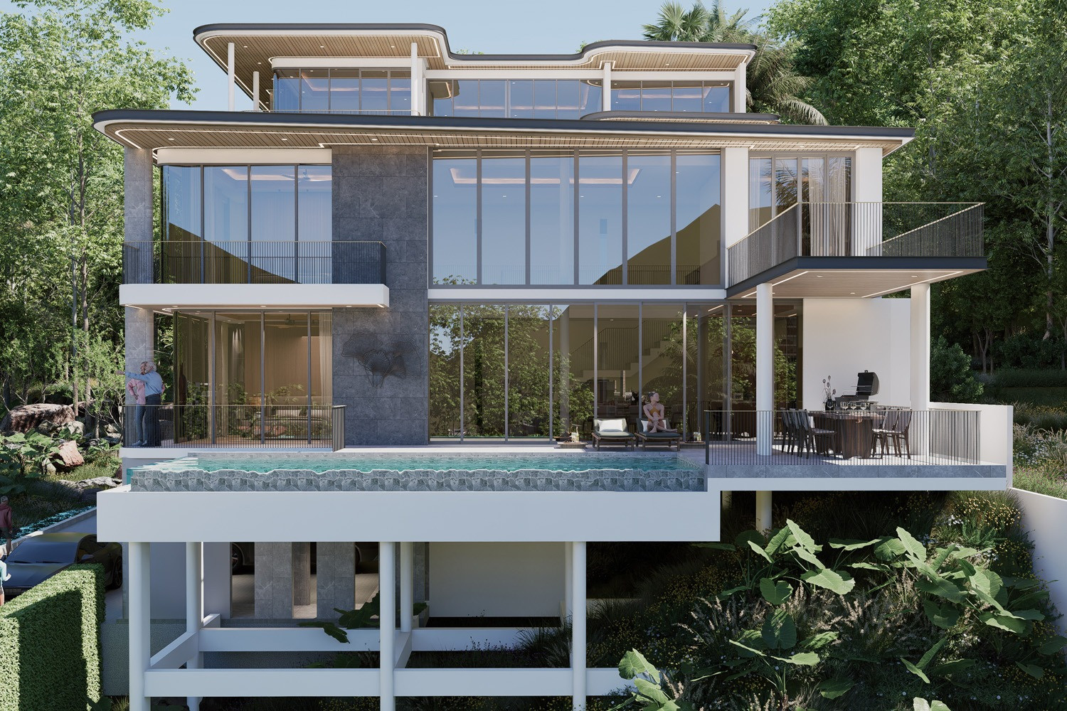 ✨ Luxurious 3-story pool villa for sale, panoramic view, Naka Villas Kamala, magnificently beautiful, very private atmosphere 🌿