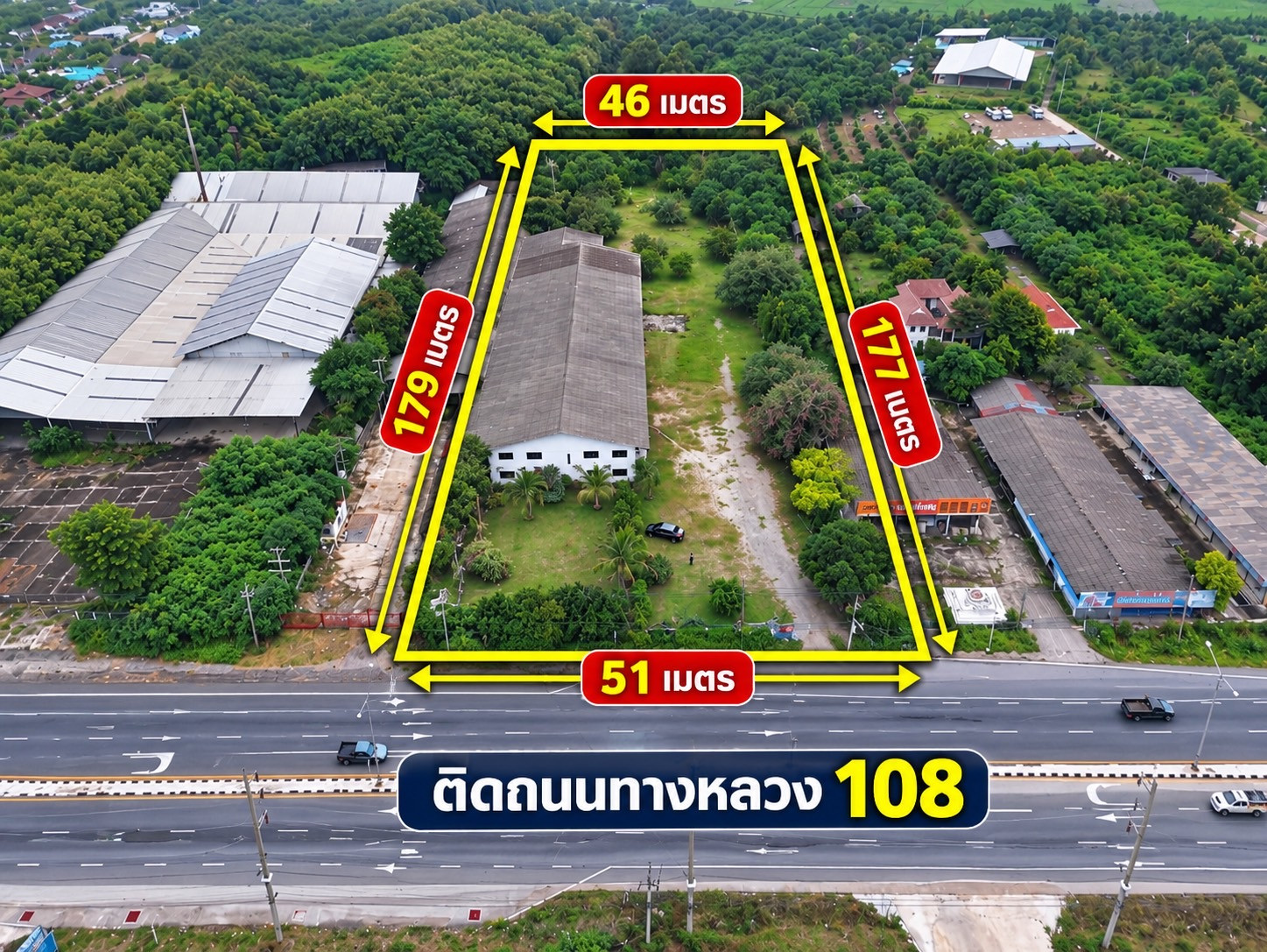 🔥 Land for sale, over 5 rai, next to Highway 108, Chiang Mai, with warehouse 1,400 sq m., only 12 million baht!🔥 – รูปที่ 2