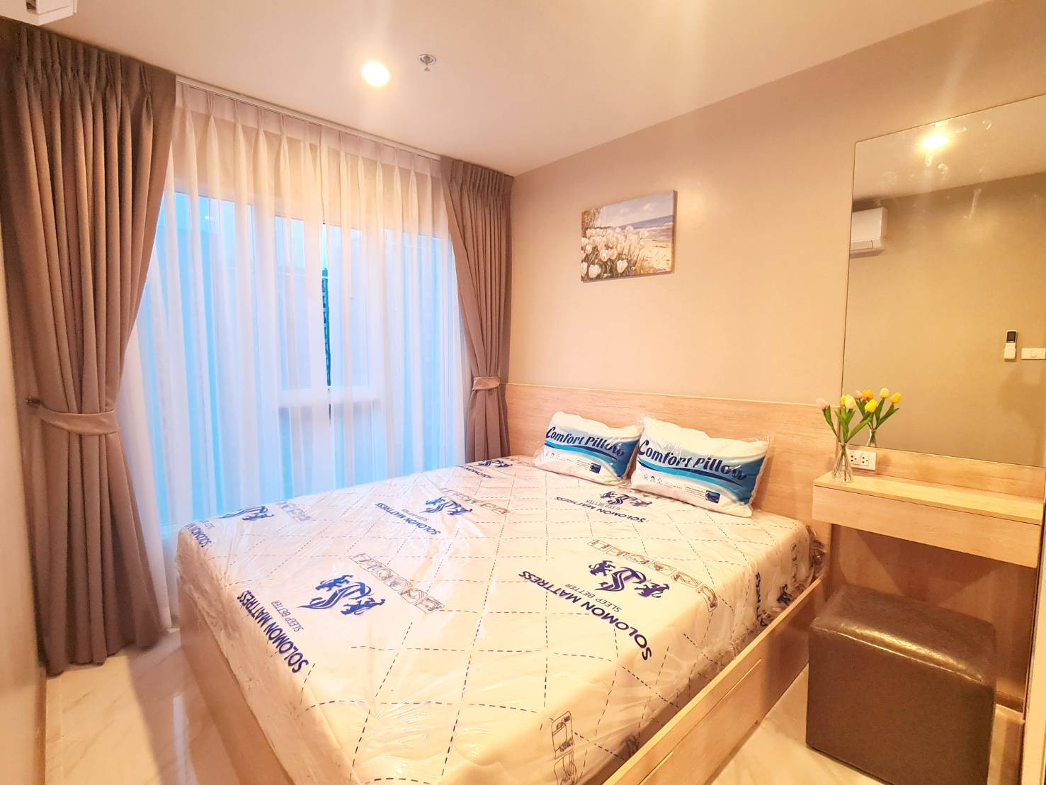 P-56453 ให้เช่า Regent Home Bangna (รีเจ้นท์ โฮม บางนา) | 1 ห้องนอน 1 ห้องน้ำ | 28 ตร.ม. | ชั้น 28 อาคาร D | วิวเมือง | เฟอร์นิเจอร์ครบ | 10,000 บาท/เดือน | รวมส่วนกลาง + ที่จอดรถ 1 คัน 📞 Line ID: @easythaihome | 085-592-2897 
