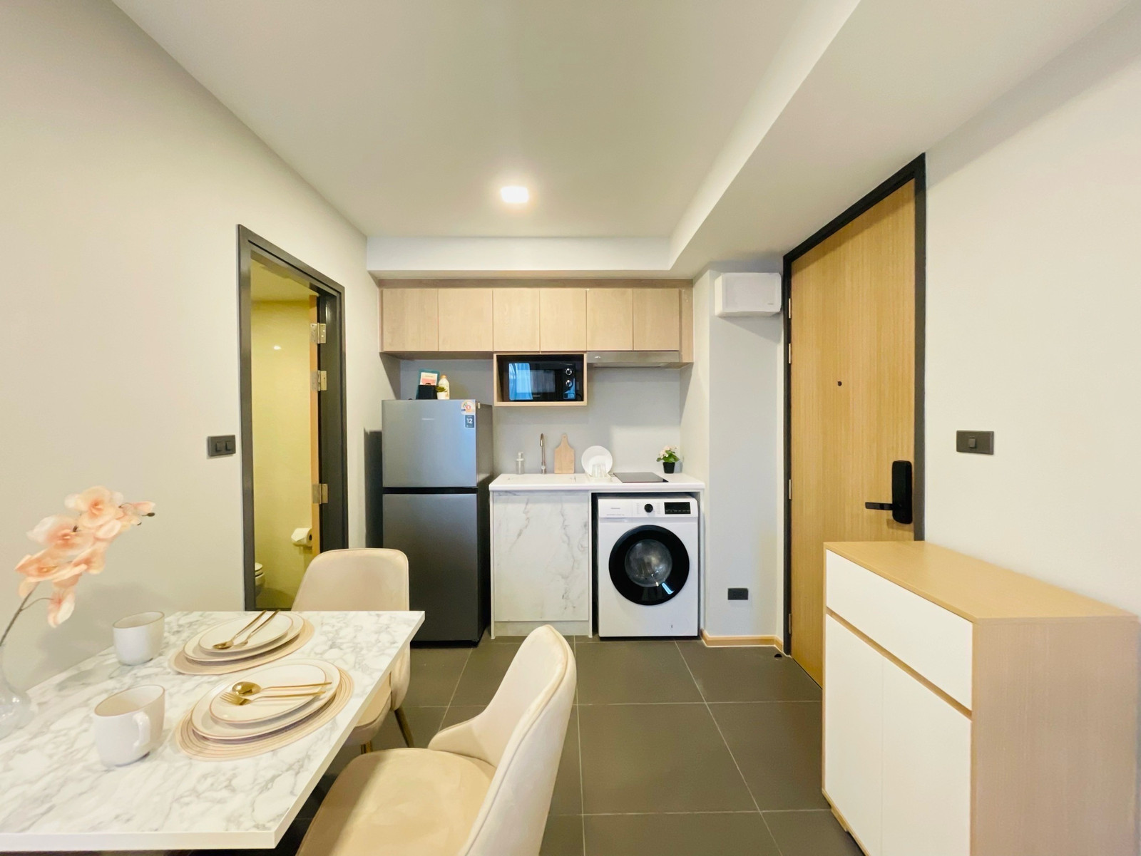 ✨ Condo for rent, The Moment Ratchada 19, near MRT Ratchada, fully furnished, ready to move in ❌ Pets not allowed. – รูปที่ 3