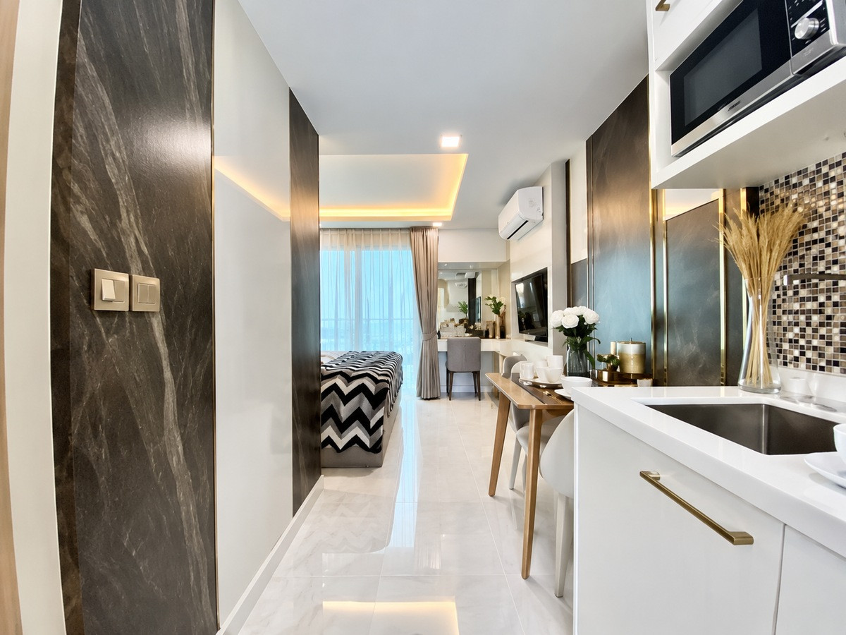 ขายคอนโดสตูดิโอ Dusit Grand Park 2 ขนาด 25.06 ตร.ม. โควตาไทย วิวสระว่ายน้ำ – รูปที่ 3