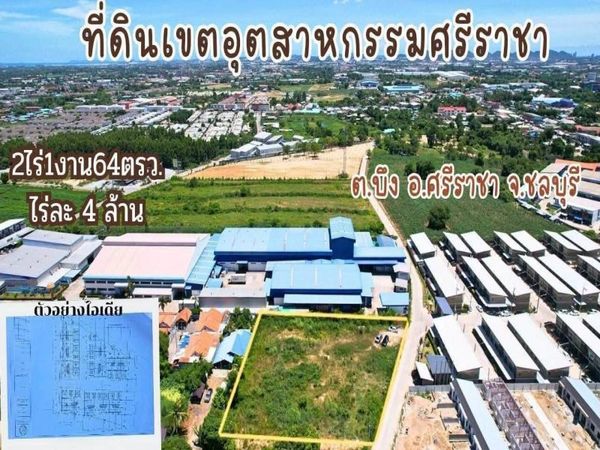 ขายที่ดินทำเลทอง EEC ศรีราชา-เครือสหพัฒน์ 2-1-64 ไร่ (ผังสีส้ม) เหมาะสร้างโครงการจัดสรร