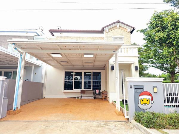 🏡✨ Single house for rent, Anya Bangna - Ram 2, 2 bedrooms, 3 bathrooms, back side, near the common area, complete with furniture and electrical appliances, Pet Friendly 🐶🐱 ❌ Company registration not accepted.