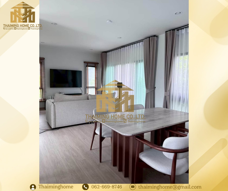 ให้เช่า บ้านเดี่ยว 2ชั้น พร้อมเข้าอยู่ 3ห้องนอน 3ห้องน้ำ 2ที่จอดรถ โครงการสราญสิริ รามคำแหง ใกล้สนามบินสุวรรณภูมิ (TH8-9026) – รูปที่ 2
