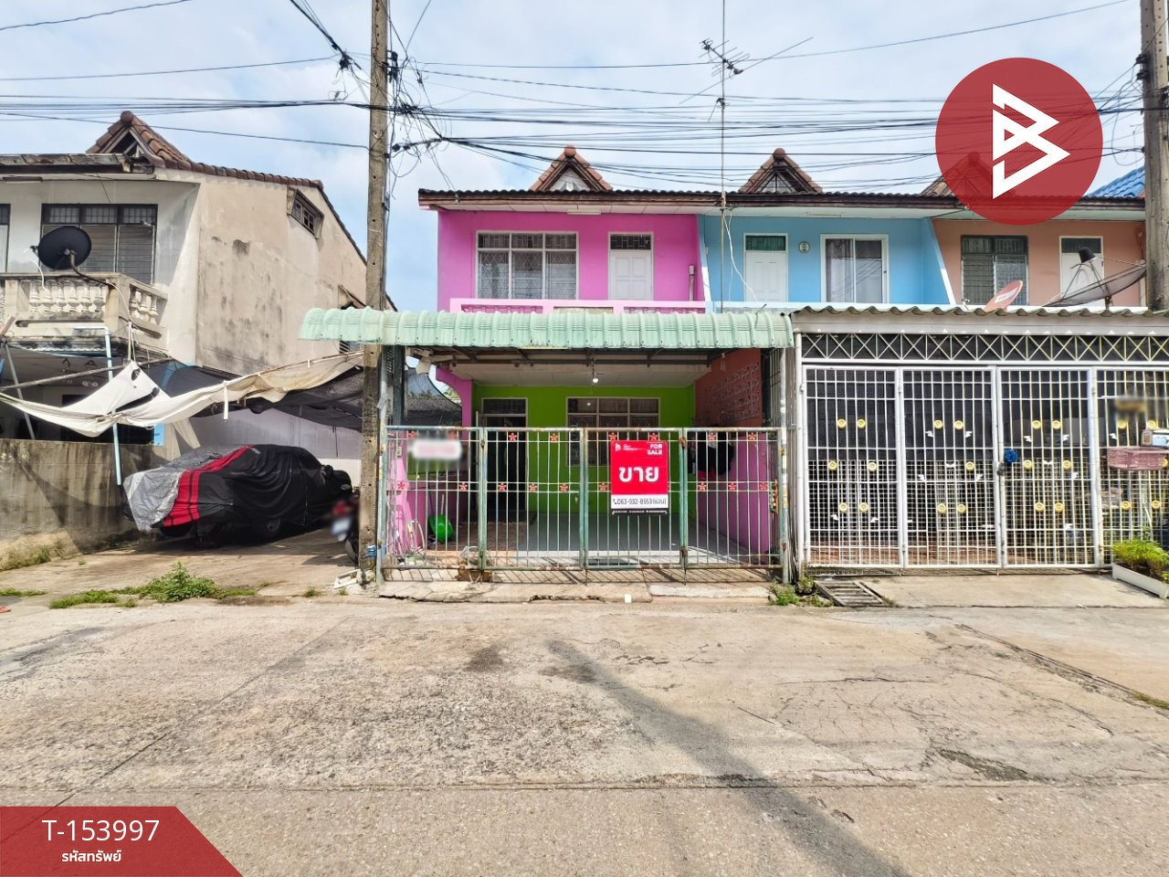 Corner townhouse for sale Im Amphon Village 9, Krathum Baen, Samut Sakhon