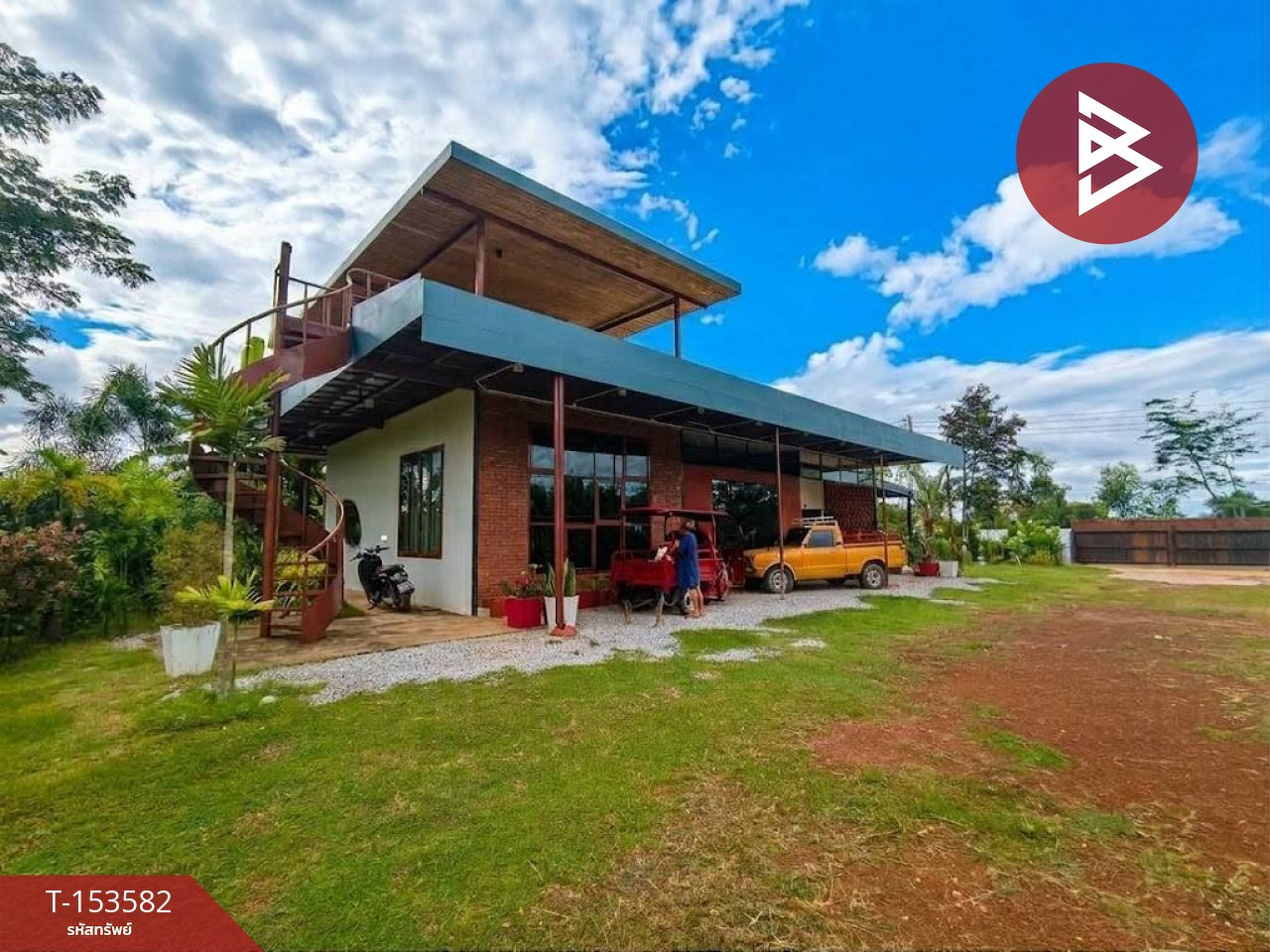 House for sale with land and cafe business, area 3 rai 3 ngan 1.5 square wah, Nong Yat, Nakhon Phanom, location next to the road. – รูปที่ 3