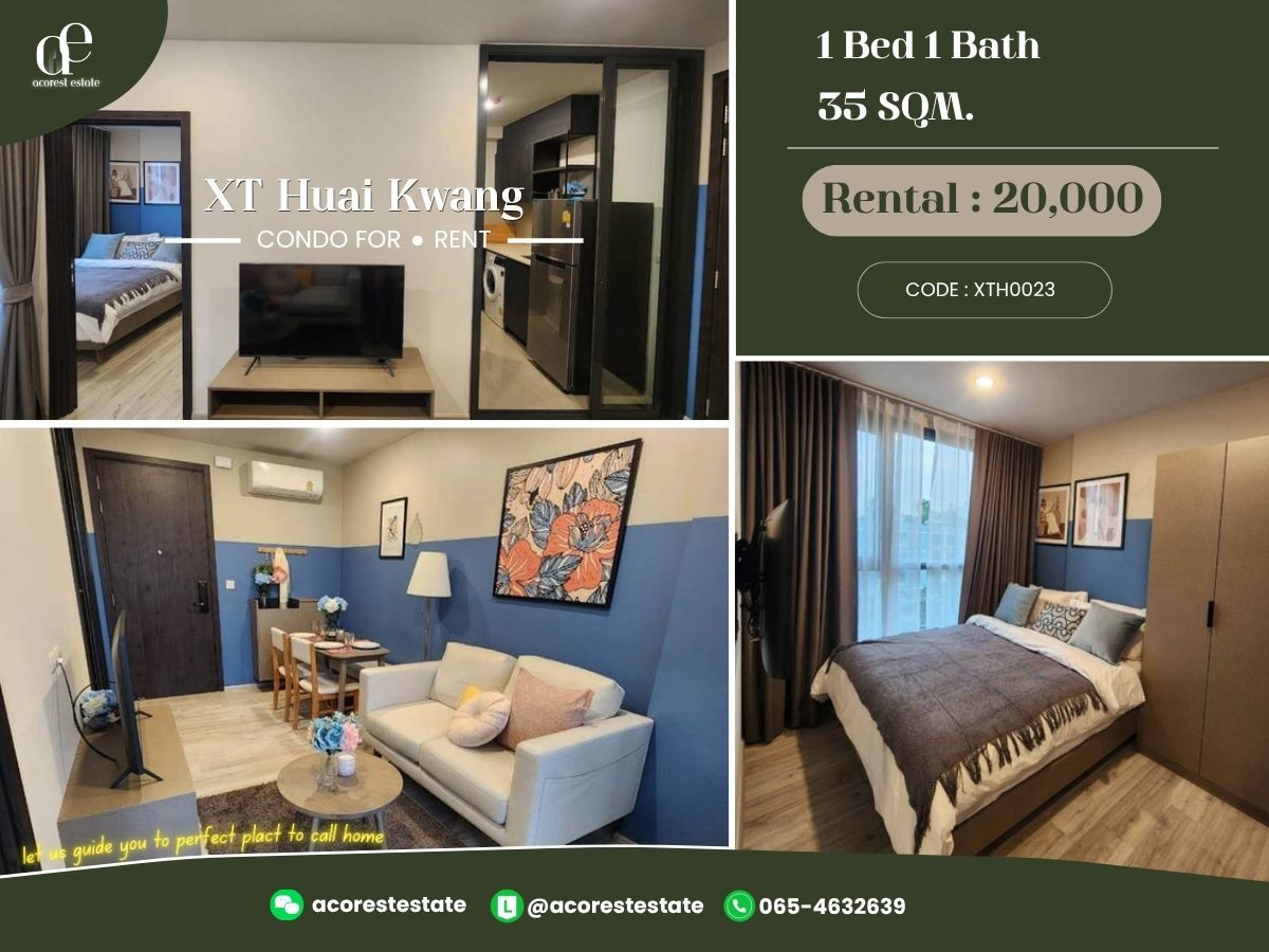 ✨🌷 For Rent Life XT Huaikwang✨🌷 1 Bed 1 Bath | Size 35 Sq.m. | Floor 8 ✨🌷 For Rent Life XT Huaikwang✨🌷 1 Bed 1 Bath | Size 35 Sq.m. | Floor 8