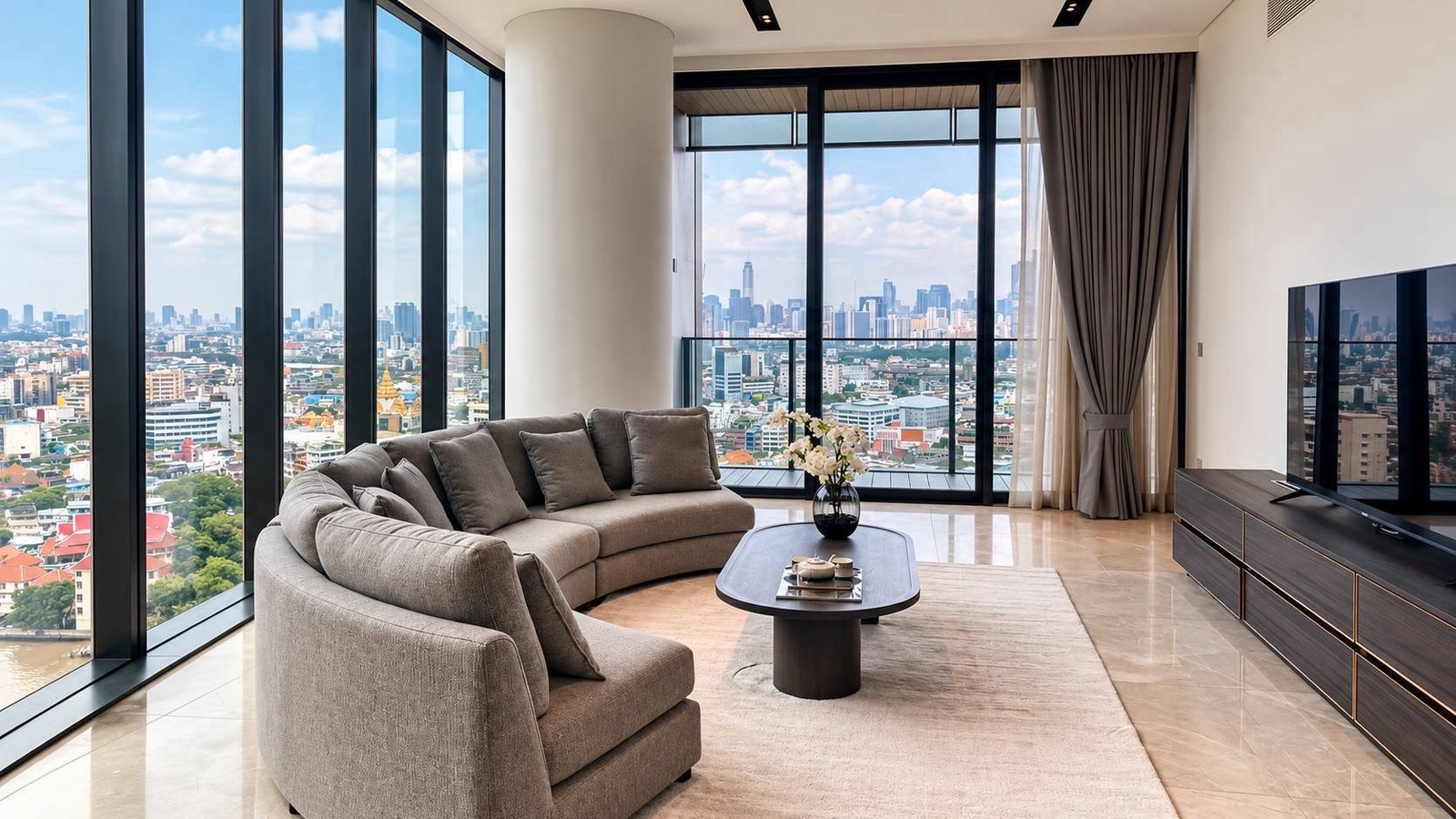 For Rent •Banyan Tree Residences Riverside • Riverside Luxury Living | 23rd Floor | 178.34 SQ.M. | Tel./Line 0889797878