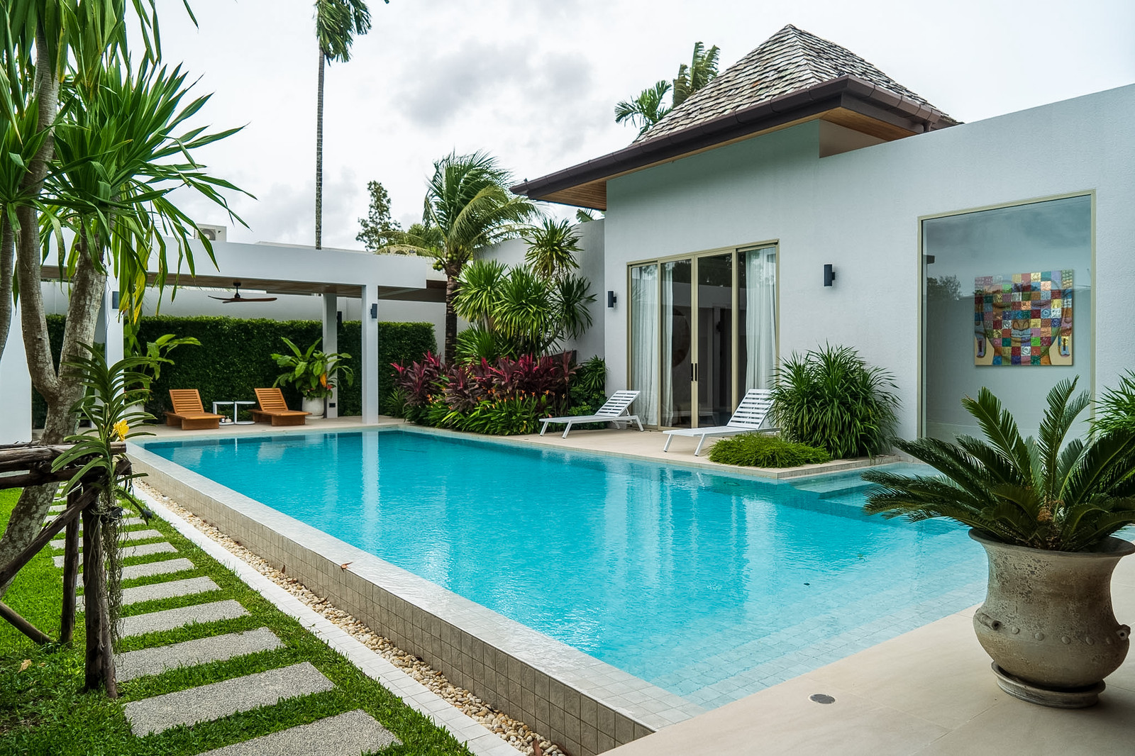 Ultra-Luxury 4-Bed Wellness Pool Villa | Private Hammam, Ice Bath & Gym in Layan (from 420K/mo)