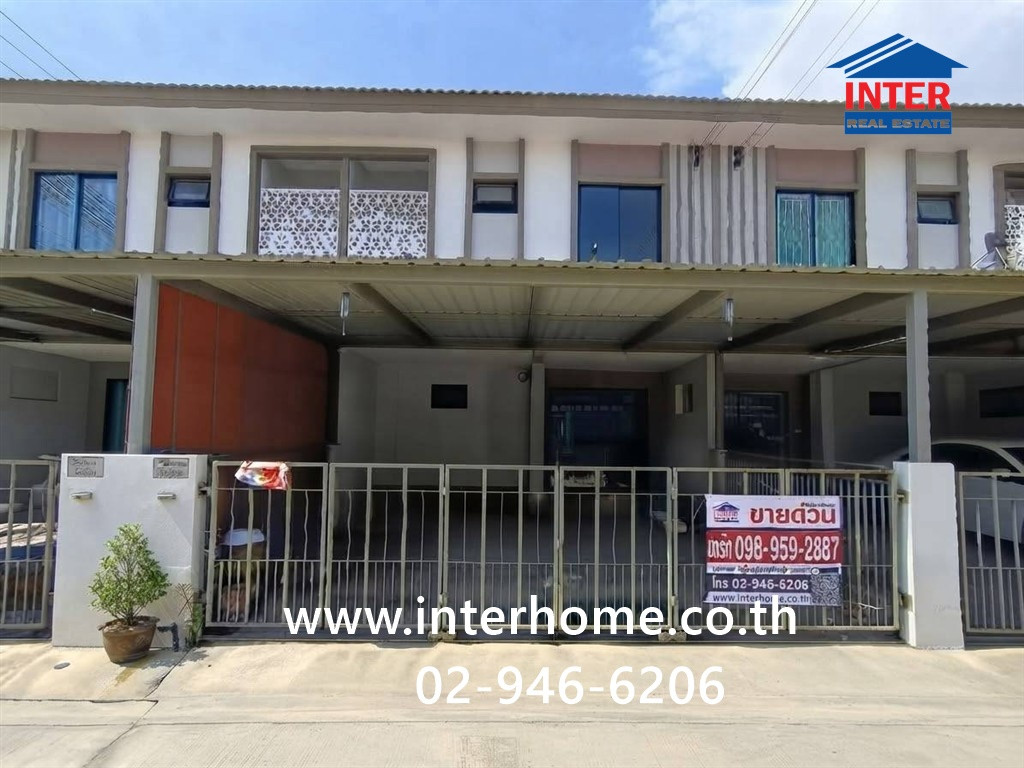 Townhome, 2 floors, 21.8 sq m, I Leaf Town Village, Rama 2, Km. 18, near Ban Rai Charoen Phon Temple, Rama 2 Road, Kanchanaphisek Road. Mueang Samut Sakhon, Samut Sakhon