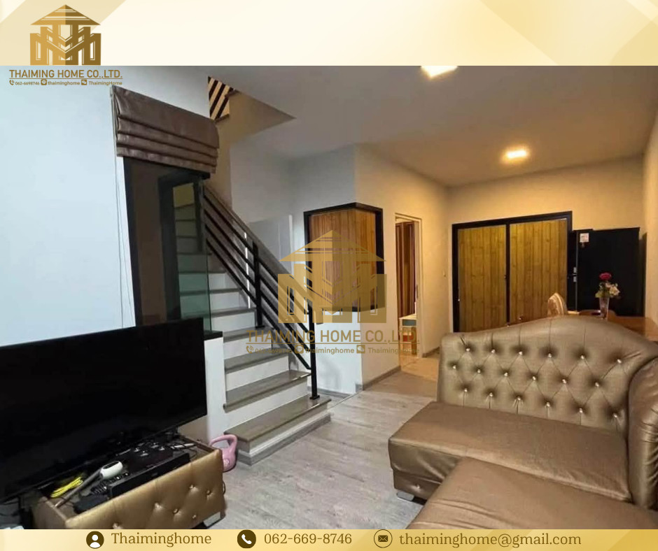 ให้เช่าทาวน์โฮม 2 ชั้น 3 ห้องนอน โครงการสิริเพลส บางนา-เทพารักษ์ บางพลีใหญ่ สมุทรปราการ พื้นที่ใข้สอย 99 ตร.ม. (TT6-2126)  – รูปที่ 2
