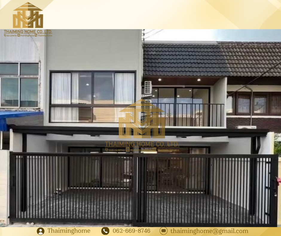 Townhouse for rent, 5 bedrooms, 3 bathrooms, with private onsen, no flooding, Ekkamai area, Sukhumvit, Bangkok (TH8-9526)