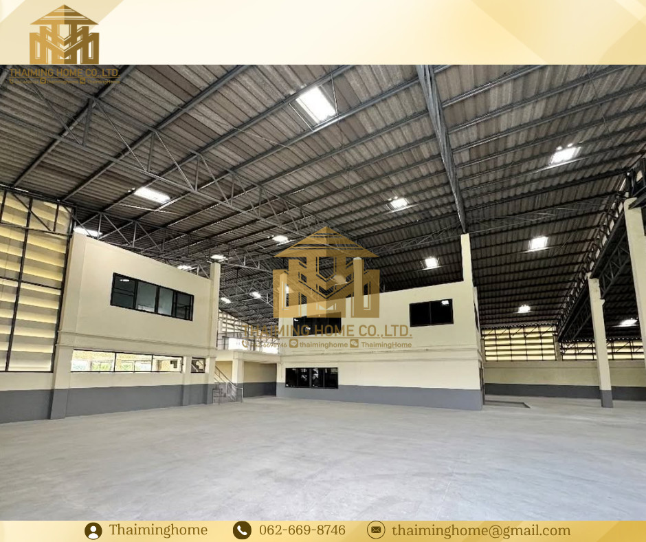ให้เช่า โกดัง คลังสินค้า พร้อมออฟฟิศห้องพักพนักงาน 8ห้อง รวม 2,100 ตรม ลำลูกกาคลอง6 ปทุมธานี (TW8-32726)