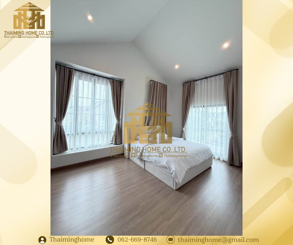ให้เช่า บ้านเดี่ยว 2ชั้น พร้อมเข้าอยู่ 3ห้องนอน 3ห้องน้ำ 2ที่จอดรถ โครงการสราญสิริ รามคำแหง ใกล้สนามบินสุวรรณภูมิ (TH8-9026) – รูปที่ 3